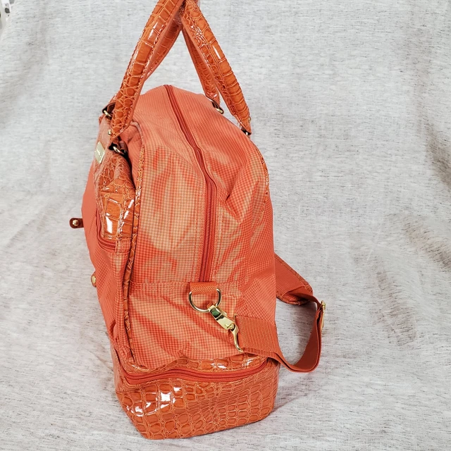 Samantha Brown Large Travel Bag Carry On Luggage Croco Embossed 3 piece set 3