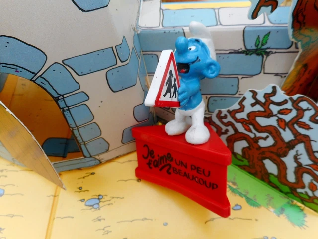 Schtroumpf SOCLE - 20153 Bonne Année - TBE (Smurf Puffi Pitufo