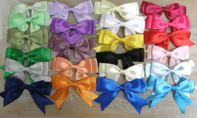 Bows,Satin Ribbon ,Large Double With Tails  3 inch wide 50 Colours To Choose