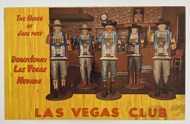 Vintage Postcard, The House of Jack Pots, Las Vegas Club, Nevada, unposted