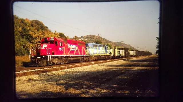 T0202 TRAIN SLIDE Railroad MAIN Line CP RAIL GATX 5677 7367 ALIQUIPPA PA 1996