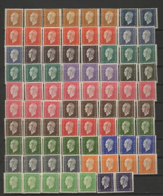 lot de 80 timbres neuf** FRANCE Marianne de DULAC 16 valeurs différentes