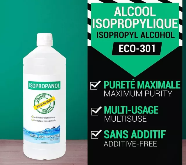 IPA, ISOPROPANOL, ALCOOL ISOPROPYLIQUE  99.9% 1L Isopropyl Alcohol Propanol 2 ol 2