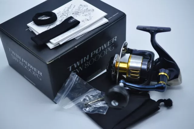 2015 SHIMANO TWINPOWER SW 8000PG 4.9:1 Gear Saltwater Spinning Reel VG  W/Box $199.99 - PicClick