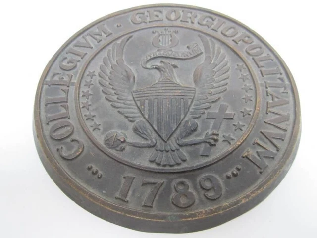 Vtg early 20th century, Solid Bronze Door / Wall Plaque - Georgetown University