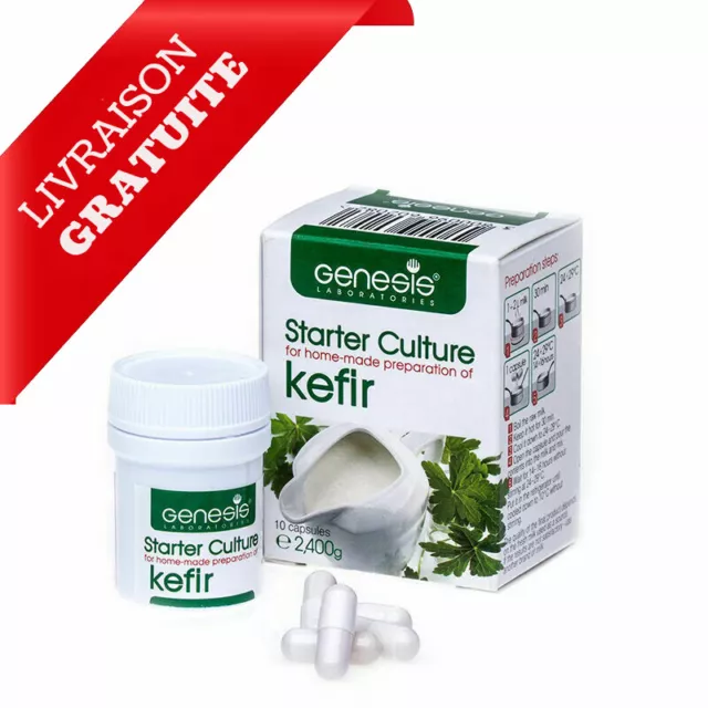 Genesis Starter Culture pour la préparation artisanale de kéfir-10 caps.pour 20l