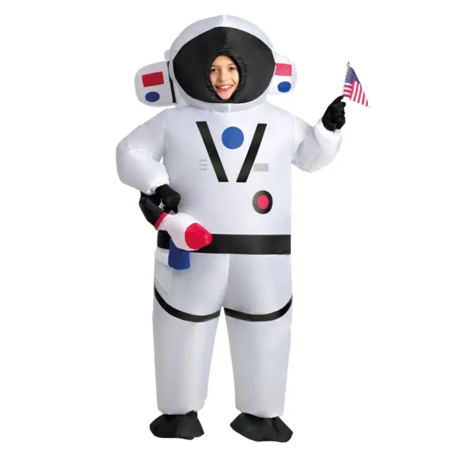 Costume da astronauta gonfiabile bambini + abito elegante per ragazze spaziali Halloween
