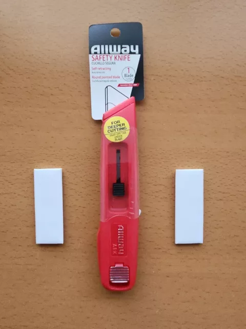 Allway Tools ARK 07102 Box Cutter Self Retracting Safety Knife Utility  Knife