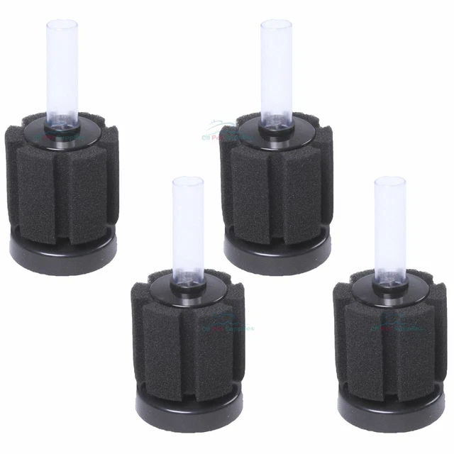 AQUANEAT Aquarium Bio Sponge Filter Fry Betta Shrimp Nano Fish Tank 4pcs