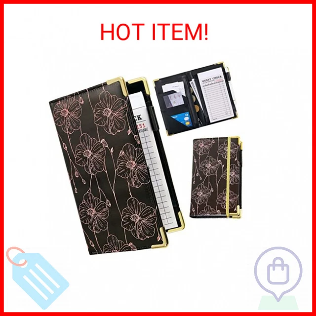 Server Book, Bienbee Waitress Book Black Server Books for Waitress Waiter Book w