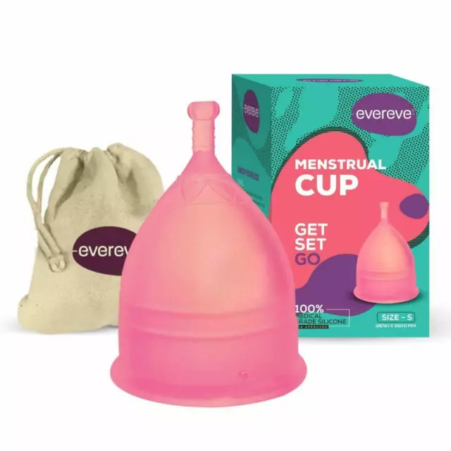 Evereve Menstrual Cup for Women - Small Size with Pouch, Silicone body 3