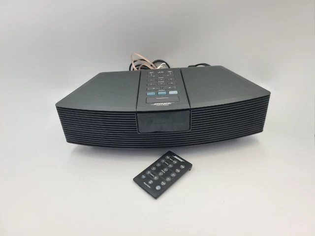 Bose Wave Radio AWR1G1 AM/FM Stereo/ Alarm Clock - Black With Remote