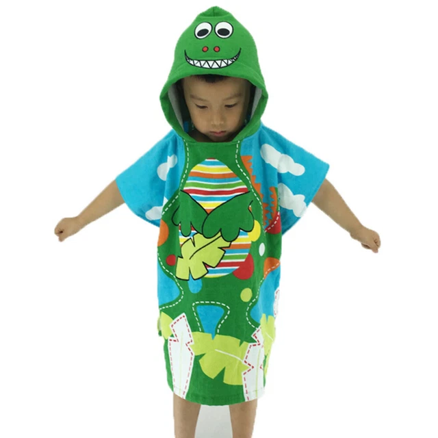 Accappatoio bambini con cappuccio in cotone unisex comodo asciugamano da bagno bambino