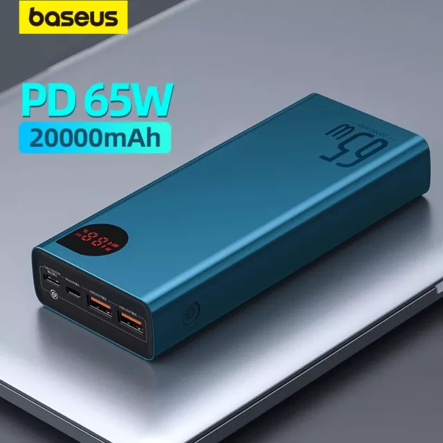 Baseus 20000mAh Power Bank PD 22.5W Schnell Ladegerät Lighting Input für iPhone