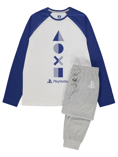 MENS PLAYSTATION PYJAMA Set Cotton Top Bottoms Plus Size Pack Pjs