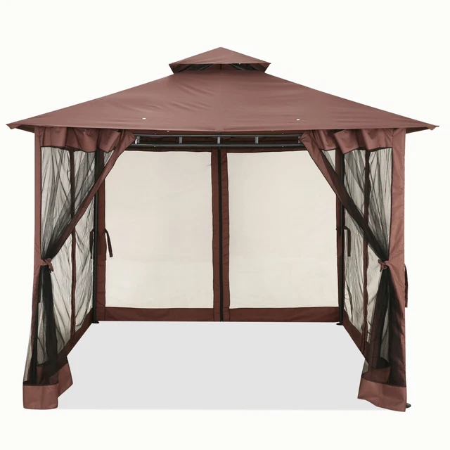 Pavillon 3x3m Pavillion Partyzelt Festzelt Gartenzelt UV-Schutz Wasserdicht Zelt 3