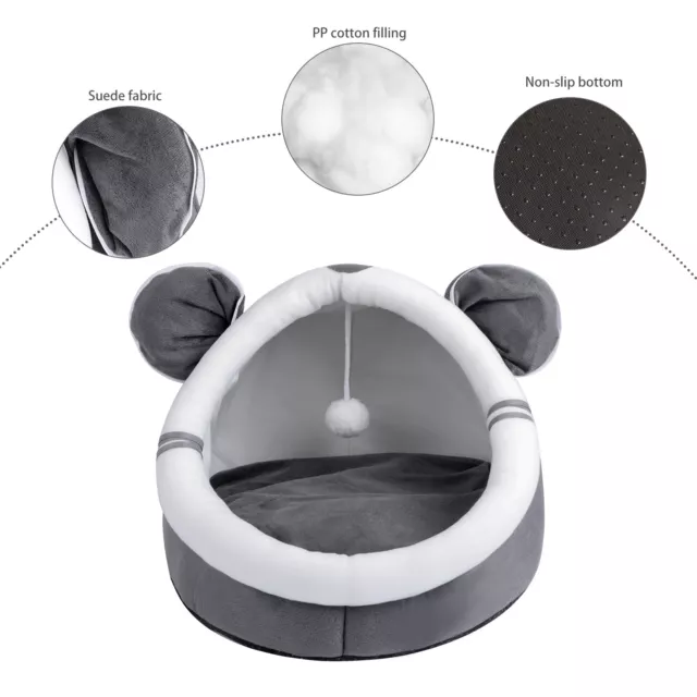 Pet Cat House Sleeping Bed Kennel Puppy Cave Super Soft kitty Tent Nest Indoor 3
