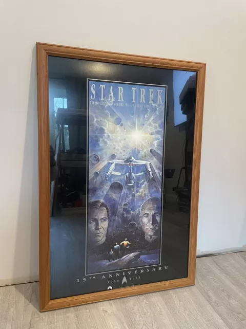 Star Trek 25th Anniversary Print / Poster 1966 - 1991 Framed