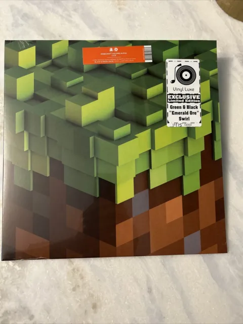 C418 - Minecraft Volume Alpha Green & Black Emerald Ore Swirl Vinyl /3000