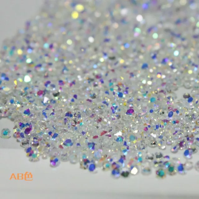 Mini Glass Rhinestones Crystal AB Strass Tiny Clear Crystals Nail Art Rhinestone