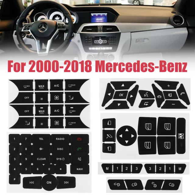 Repair Button Door Steering A/C Window Radio Sticker For 2007-14 Mercedes Benz