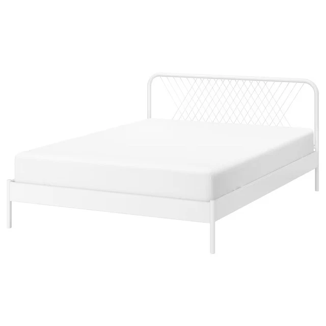 IKEA BED NESTTUN Bed frame, white King Size £69.99 PicClick UK