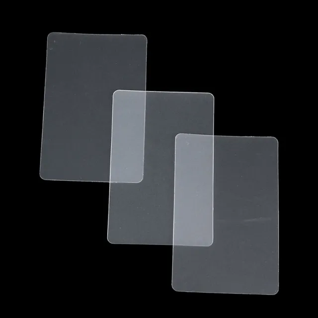 10PCS Blank Transparent Business Card Waterproof For School Office Supplies  YK