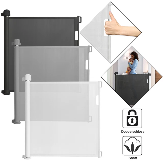 Tür Treppenschutzgitter Türschutzgitter Ausziehbar 0-150cm Absperrgitter Roll