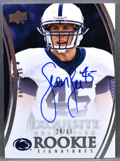 2010 UD Exquisite Collection Sean Lee NFL RC ROOKIE AUTO #24/65 PENN STATE #165