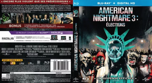 AMERICAN NIGHTMARE 3 - Élections (the purge: election year)   BLU-RAY neuf