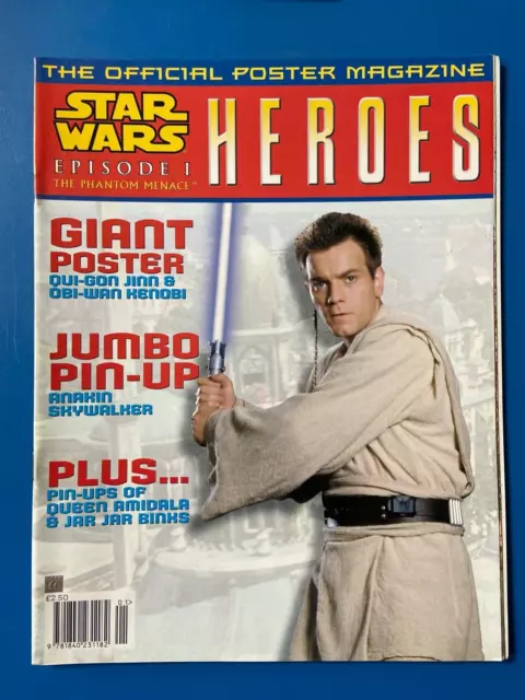 Star Wars Phantom Menace Heroes Poster Mag Cover & Giant Poster Obi-Wan Kenobi
