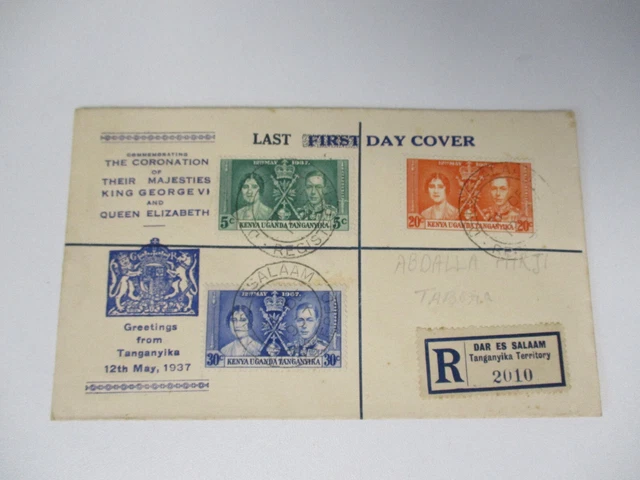 AFRIKA Kenya Uganda Tanganyika "Ersttagsbrief" 1937