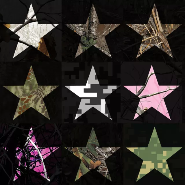 5 Point Star Sticker - Buy 1 Get 1 Free - Holiday Star Decal - Choose Size  Color
