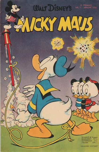 Micky Maus, Comic- Heft, 1954, Nr. 1,  original