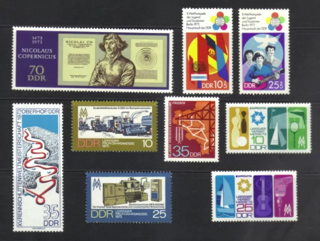 East Germany - Ddr - 1973 Collection 6 Complete Sets/Issues Mint Never Hinged