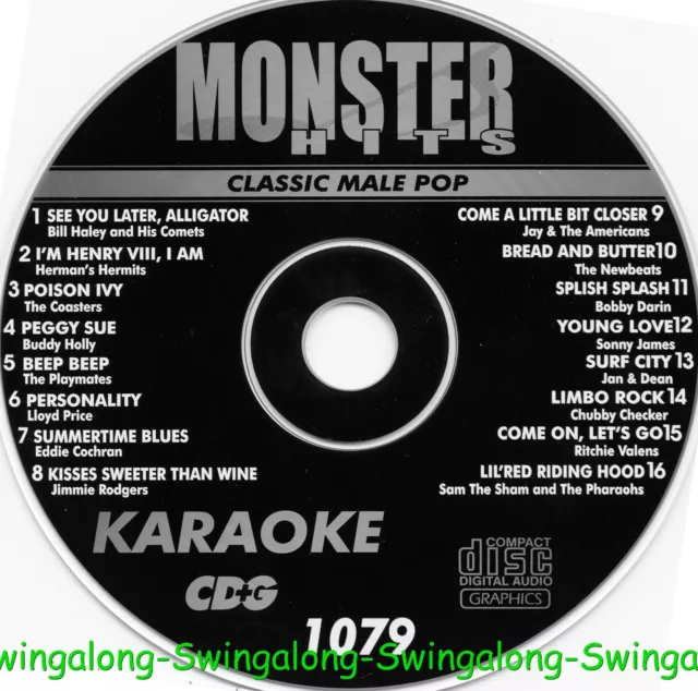 Classic Male Pop MONSTER HITS KARAOKE CD+G VOL-1079 NEW IN WHITE SLEEVES