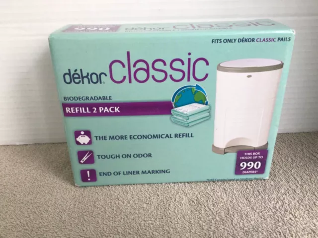 Dekor Classic Diaper Pail Biodegradable Refill 2 Pack