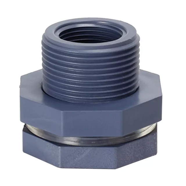 PVC Bulkhead Tank Adapter, 3/4 inch PVC bulkhead fitting for rain barrels