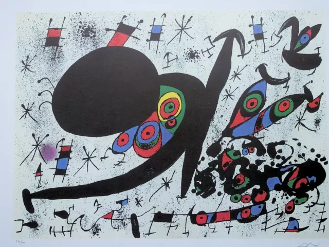 Joan Miro (After) : Tribute IN Joan Pratt, Lithography Signed, 500ex