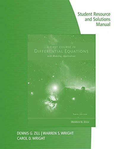 A FIRST COURSE IN DIFFERENTIAL EQUATIONS WITH MODELING By Dennis G. Zill *VG+*