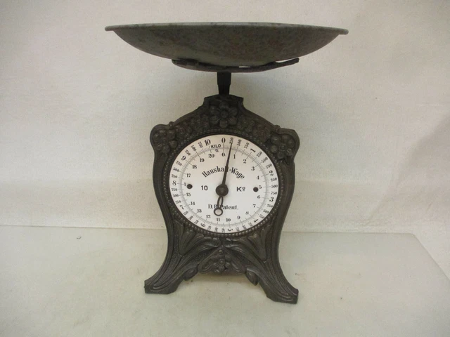x-79176	Alte Antik Jugendstil Tellerwaage,Haushalts-Waage H:ohne Teller ca.285mm
