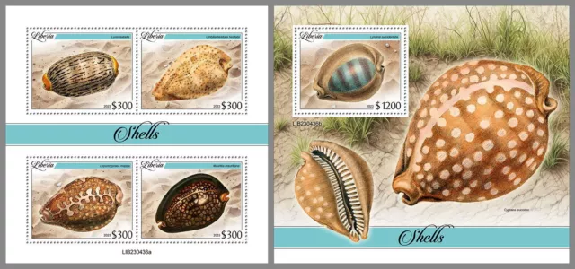 LIBERIA 2023 MNH ** Muscheln Shells #436