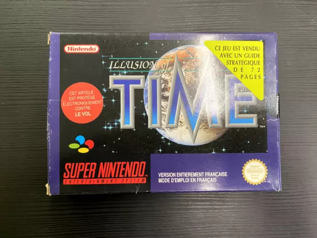 Illusion of Time Super Nintendo SNES complet PAL FRA Sans Guide