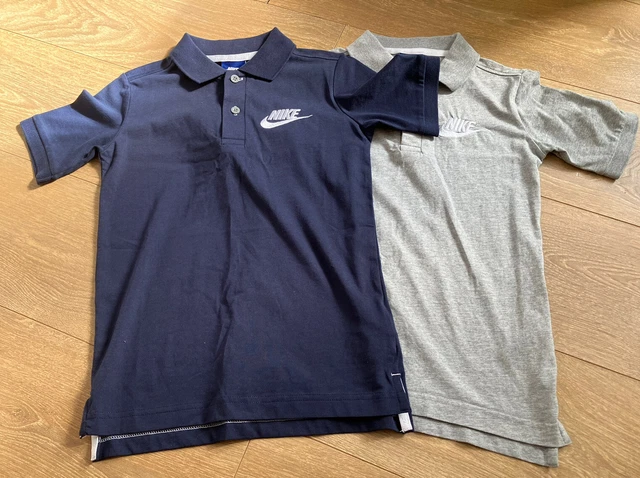 Polo nike bambini S blu grigio