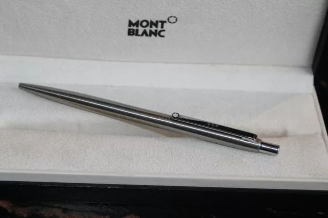 Mont Blanc Slim Line Kugelschreiber in silbern von Montblanc aus den 80er Jahren