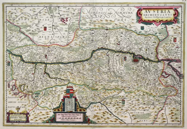 Österreich Erzherzogtum Original Kupferstich Landkarte Allard 1680