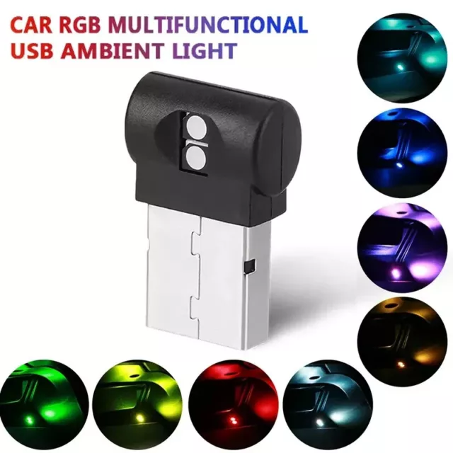 7 in 1 Color Mini USB LED Neon Interior Atmosphere Ambient Light Car Accessories