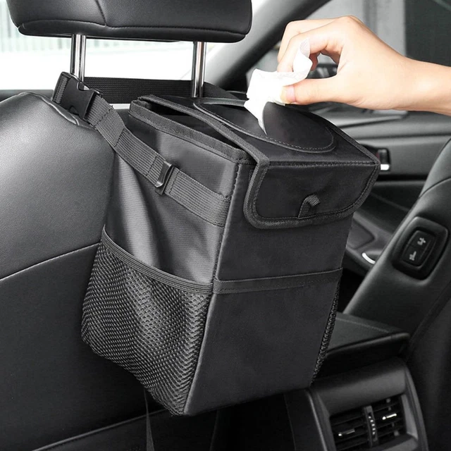 Cestino bidone della spazzatura auto impermeabile con coperchio accessori auto GB