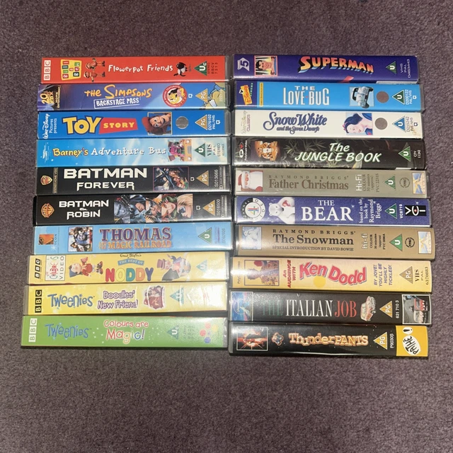 20 VHS TAPES Bundle Walt Disney Kids Family Cartoon Animated Films 20 vhs tapes bundle walt disney kids family cartoon animated films