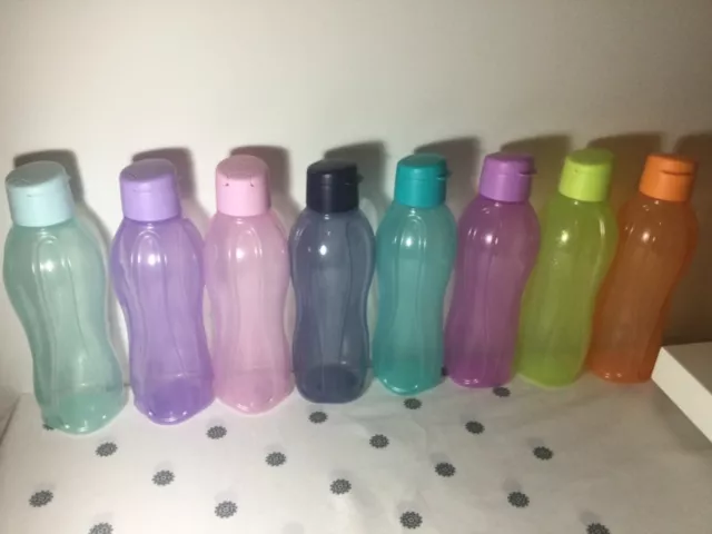 Tupperware 1 Litre Round Eco Water Bottle Flip Top Lid - Brand New